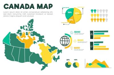 Hand Drawn Canada Map Infographic – Free Download