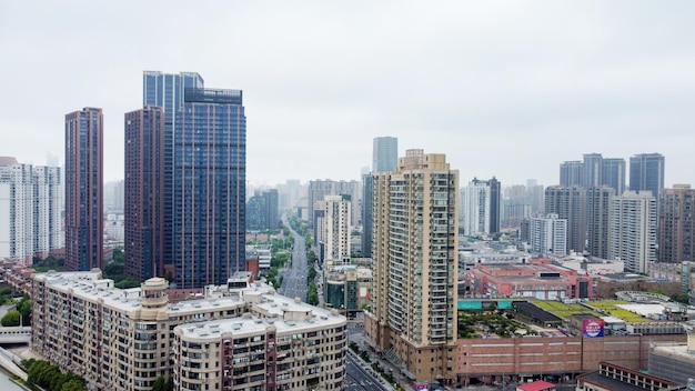 Aerial View of Shanghai City, China – Free Download