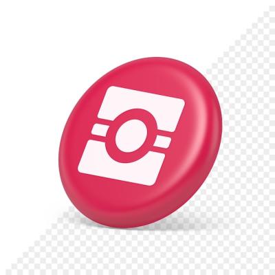 3D Isometric Realistic Icon for Camera Photo Video Application – Free Download