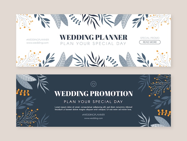 Hand Drawn Flat Wedding Sale Banner – Free Download