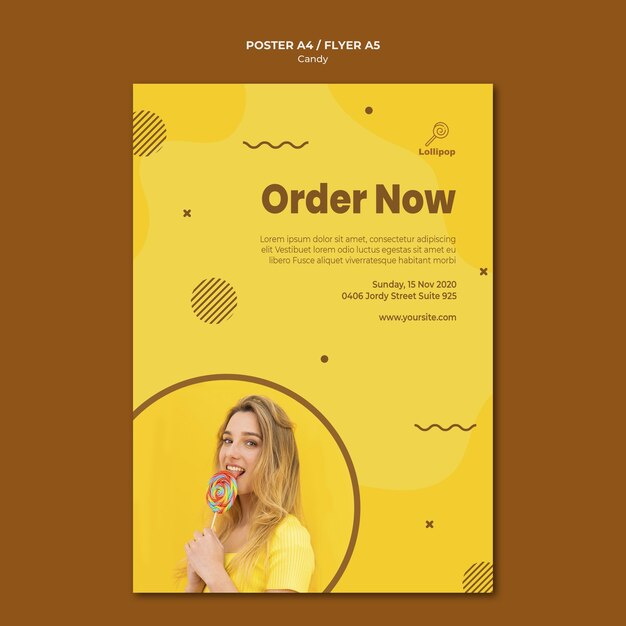 Candy Shop Flyer Template – Free Download