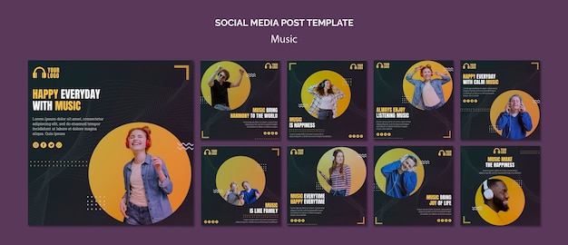 Music Event Social Media Posts – Free Download