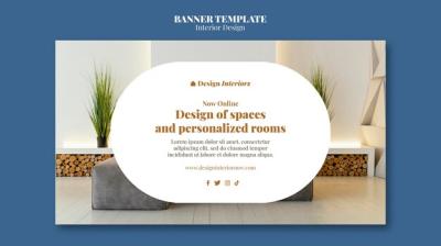 Interior Design Banner Template for Stunning Visuals – Free Download