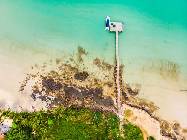 Stunning Aerial View of Beach and Sea – Free Download