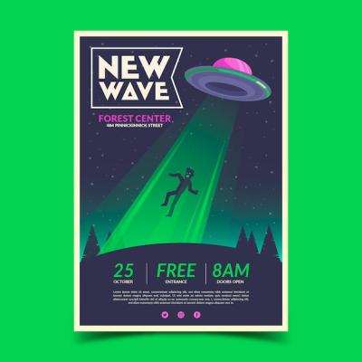 Illustrated Music Festival Poster Template – Free Download