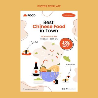 Flat Design Food Poster – Free Download