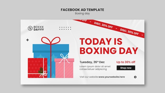 Boxing Day Celebration Facebook Template – Free Download