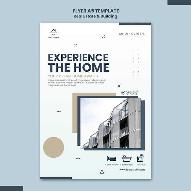 Dream Home Flyer Template for Real Estate – Free Download