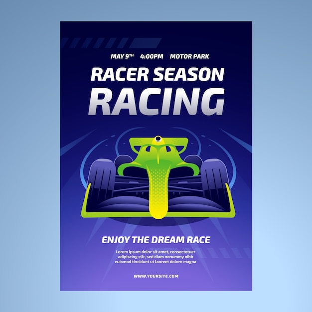 Gradient Racing Template Design – Free Download