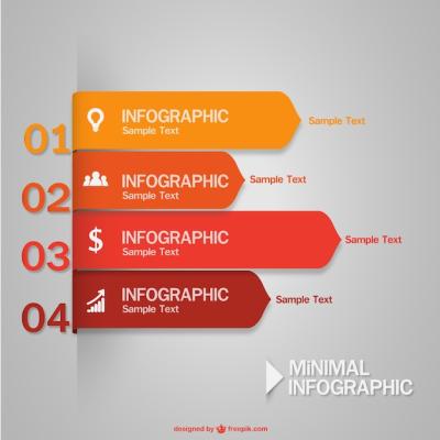 Minimal Infographic in Red and Yellow Tones – Download Free Stock Photo