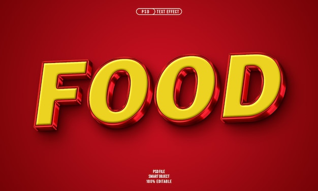 3D Editable Text Effects for Food – Free Download