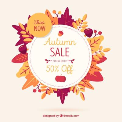 Modern Autumn Sale Composition – Free Download Free Stock Photo