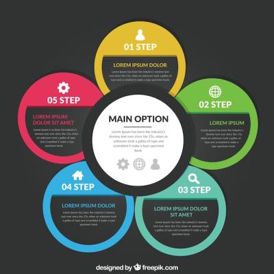 Colored Circles Infographics Options – Free Download