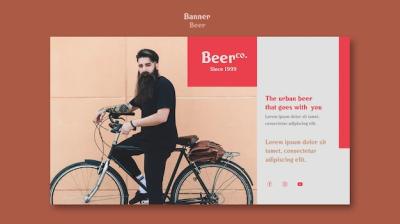 Urban Beard Banner Template – Free Download