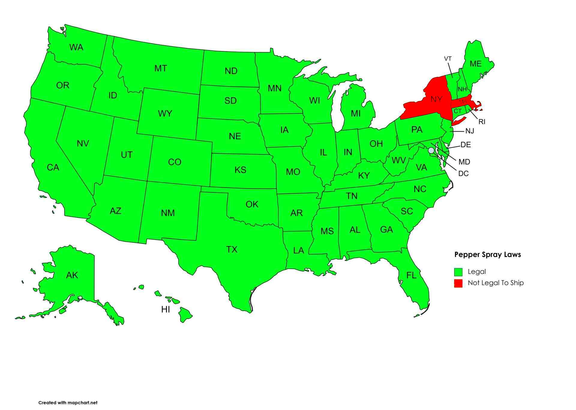 Review of the Pepper Spray Laws in the United States