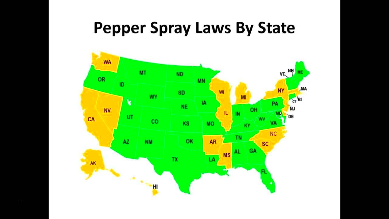 Pepper Spray Laws by State U Back Off