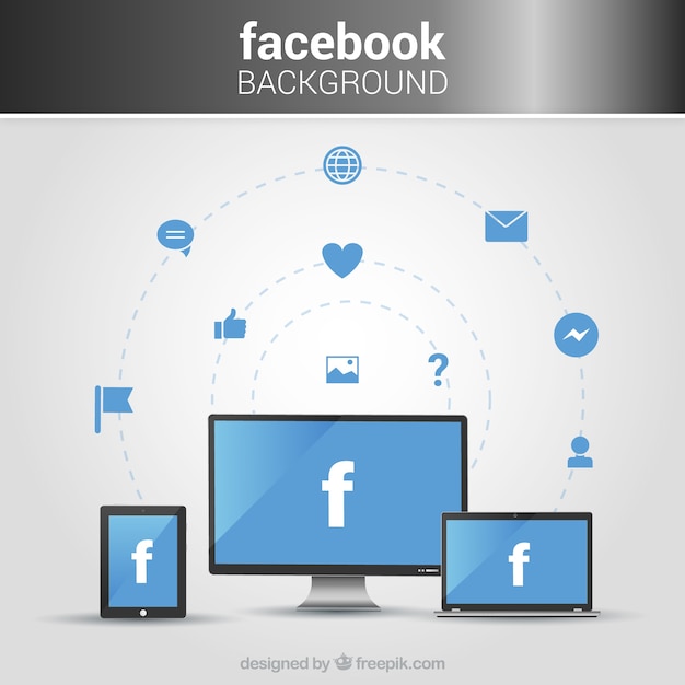 Facebook Screens and Icons Background – Free Download