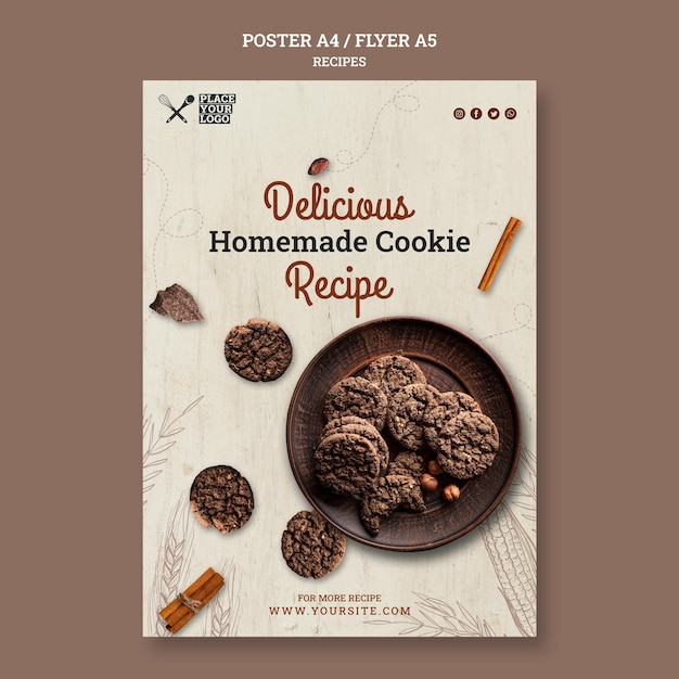 Homemade Cookie Recipe Flyer Template – Free Download