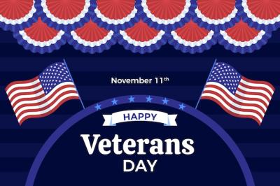 Veterans Day Flat Background – Free Download