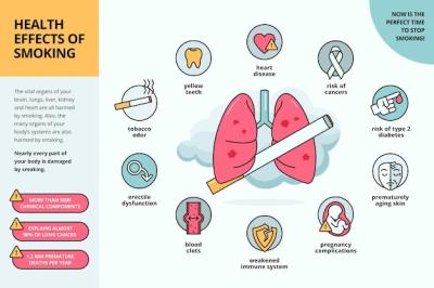 Infographic on the Dangers of Smoking – Free Download for Stock Photos