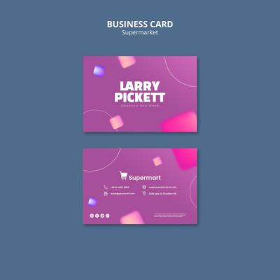 Supermarket Horizontal Business Card Template – Free to Download