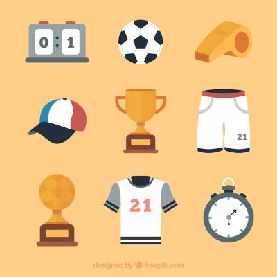 Soccer Elements Collection with Equipment – Free Download