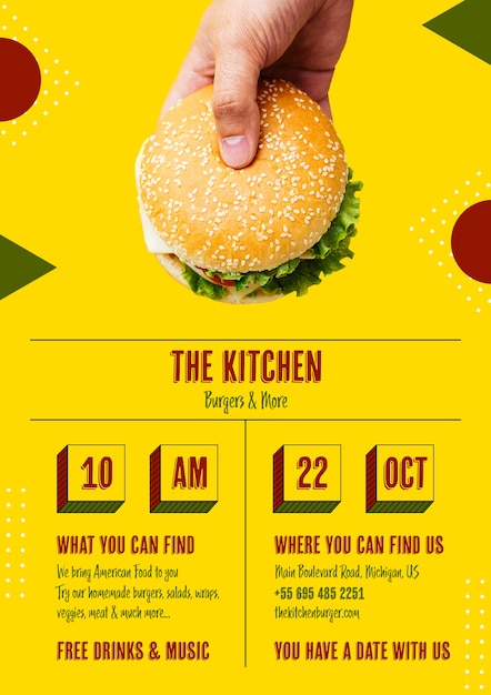 Tasty Burger Bun with Seeds Template – Free Download