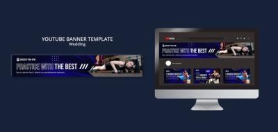 Sport and Fitness YouTube Banner Template – Free Download