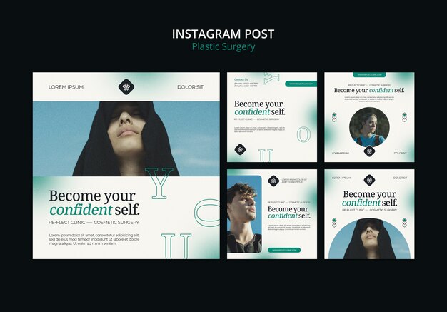 Instagram Post Collection for Plastic Surgery Clinics – Free Download