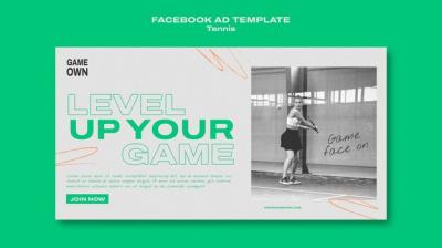 Flat Design Tennis Sport Template – Free Download