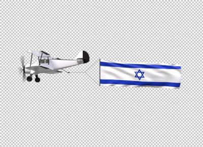 Flying Airplane with Israel Flag on Transparent Background – Free Stock Photo, Download for Free