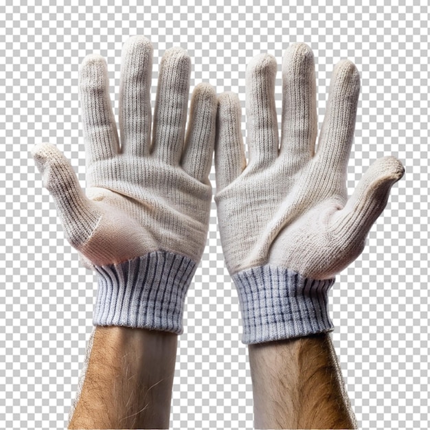 Man Hand Wearing Gloves on Transparent Background – Free Download