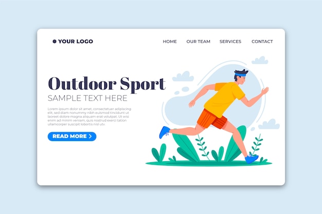 Outdoor Sport Flat Design Template – Free Download