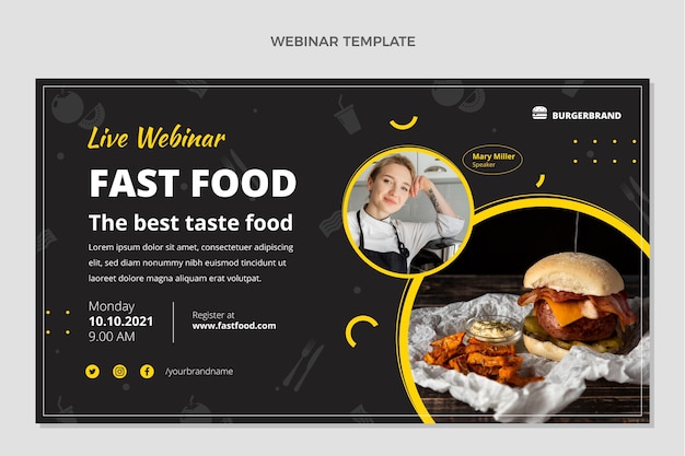 Flat Design Food Webinar – Free Download