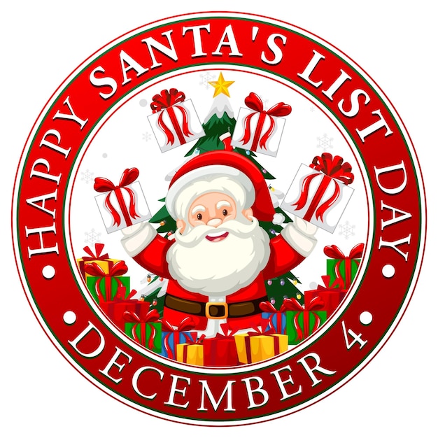 Happy Santa’s List Day Banner Design – Free Download