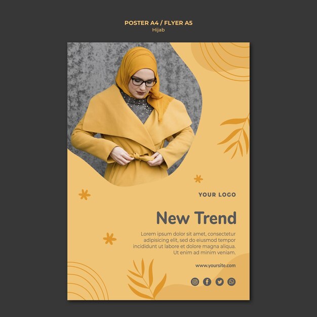 Hijab Concept Poster Template – Free Download