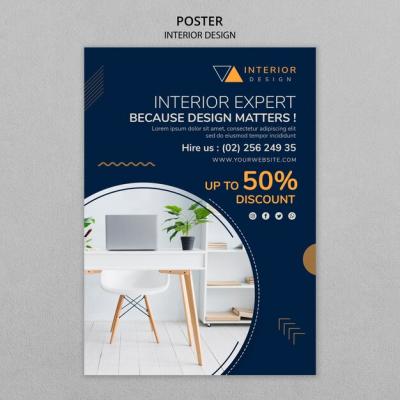 Interior Design Poster Template – Free Download