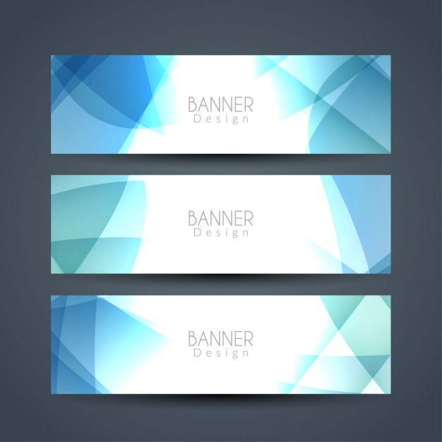 Geometric Banners and Blue Shapes – Free to Download