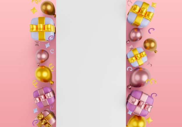 Blank Banner Background for Birthday Sales – Free Download