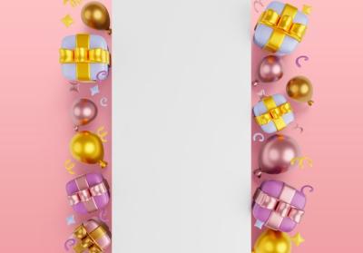 Blank Banner Background for Birthday Sales – Free Download