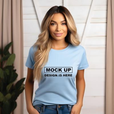 Girl T-Shirt Mockup, Sweatshirt Mockup, and Apparel Mockup PSD – Free to Download