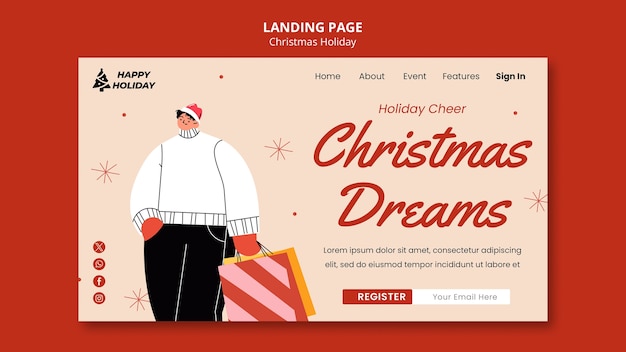 Happy Holidays Template Design – Free Download