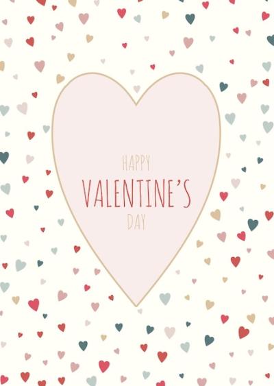 Valentine’s Day Card Design Featuring Cute Hearts – Free Download