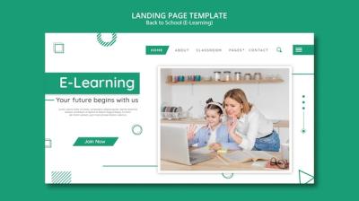 Creative E-Learning Banner Template – Free Download