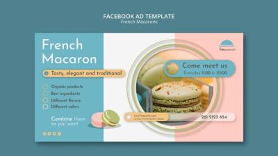 French Macarons Facebook Template – Free Stock Photo for Download