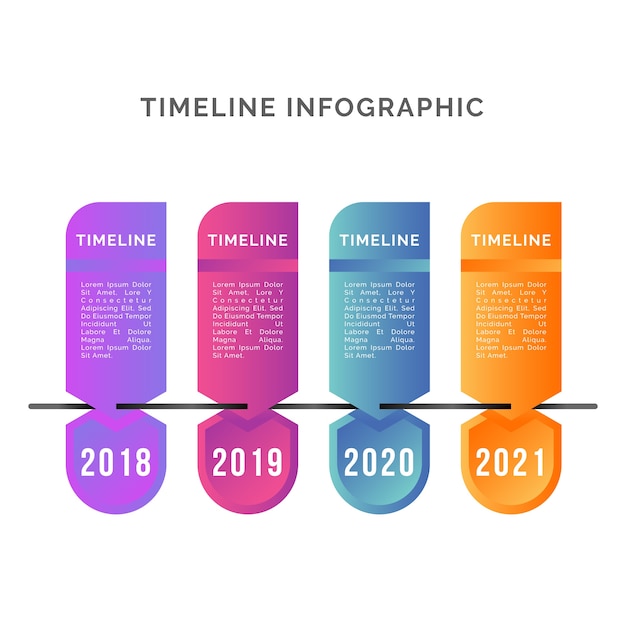 Gradient Timeline Infographic Template – Free Download