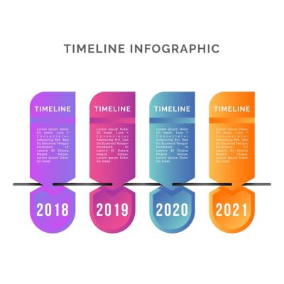 Gradient Timeline Infographic Template – Free Download