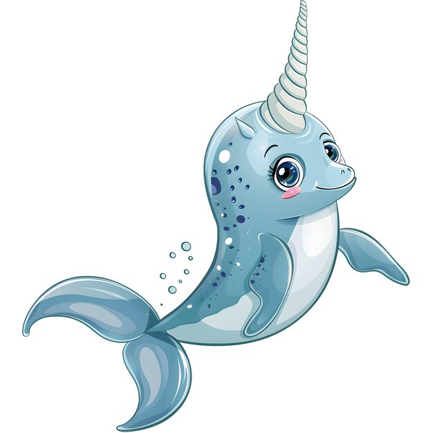 A Cartoon Drawing of a Blue Unicorn – Free Download for Stock Photo