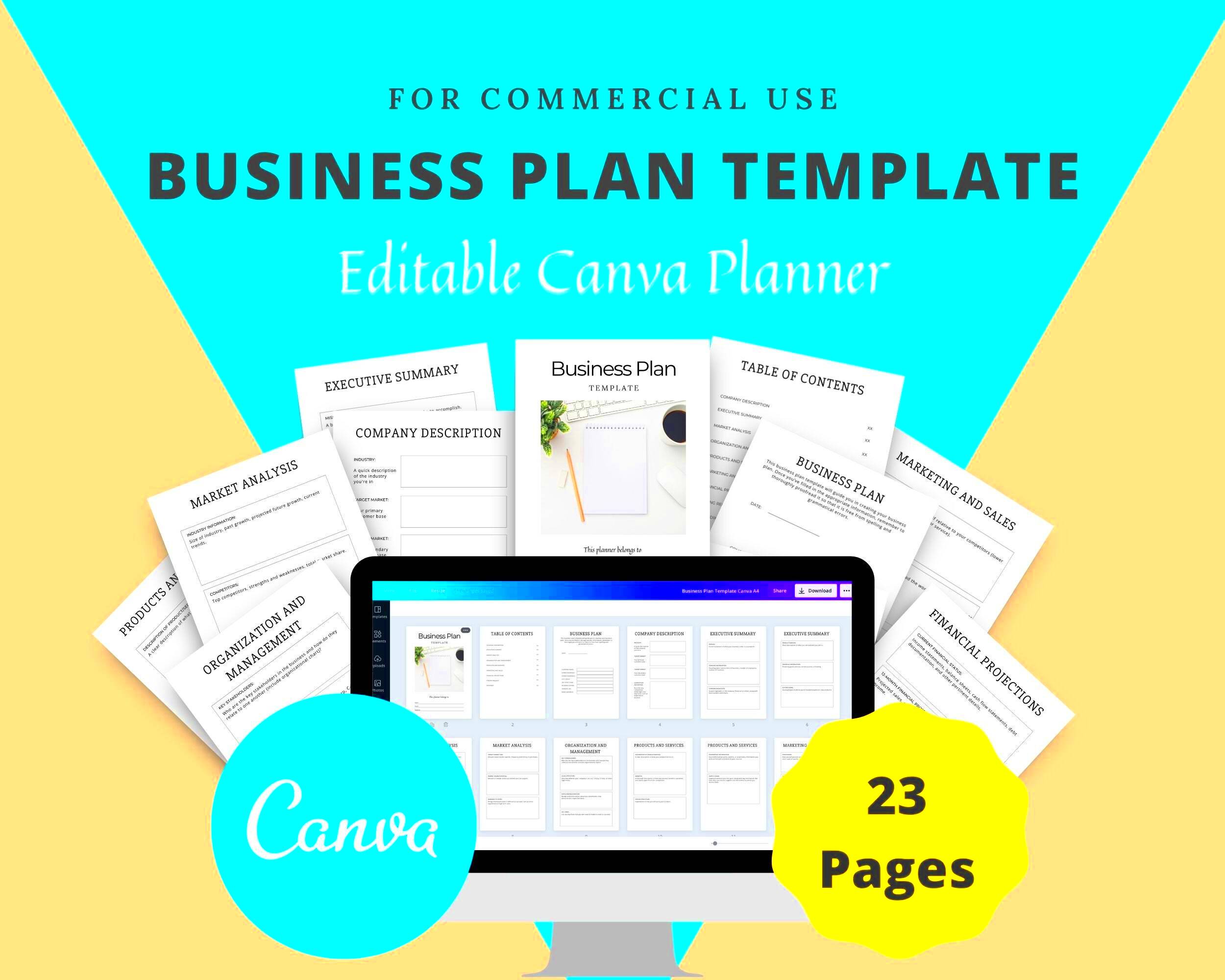 Business Plan Template Canva