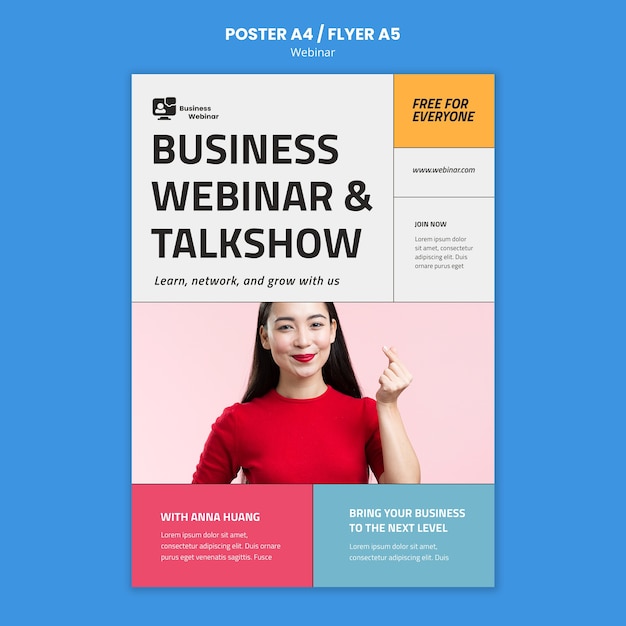 Flat Design Webinar Template â Download Free Stock Photo